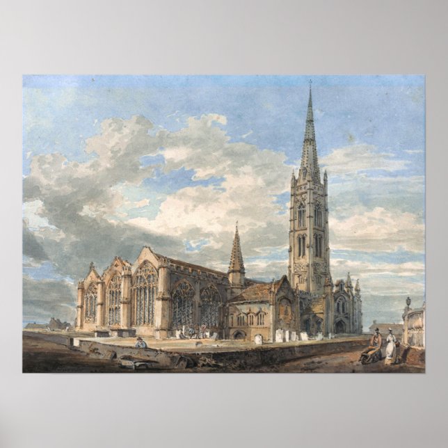 Poster Turner - Visão Nordeste Da Igreja De Grantham (Frente)