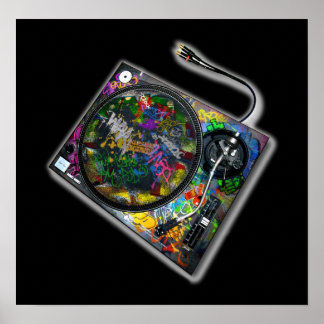 Poster Turntable com Etiqueta