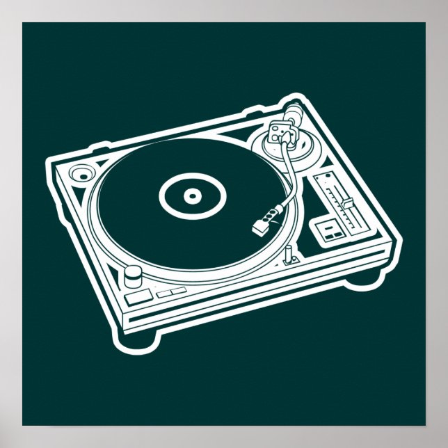 Poster Turntable para Escola Antiga (Frente)