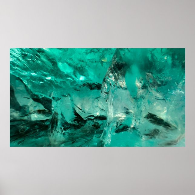 Poster Turquesa Abstrata,  (Frente)