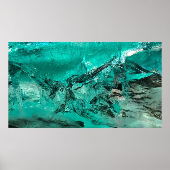 Poster Turquesa Abstrata,  (Frente)