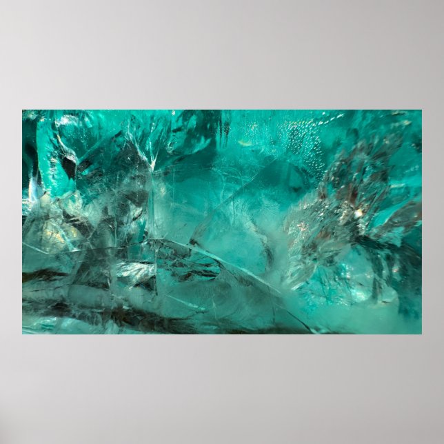 Poster Turquesa Abstrato,  (Frente)