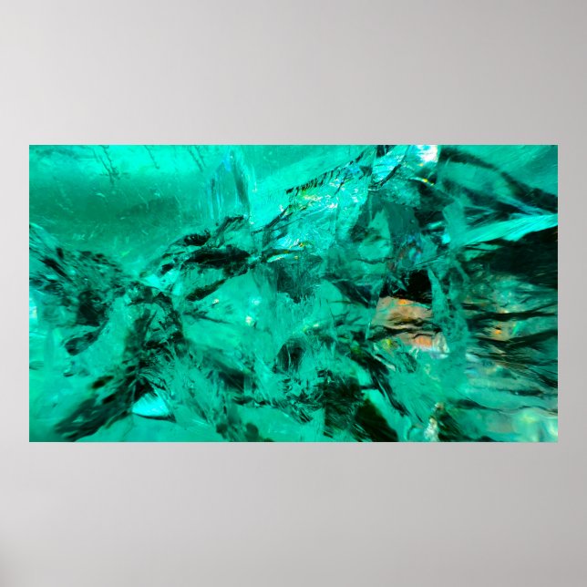 Poster Turquesa Abstrato,  (Frente)