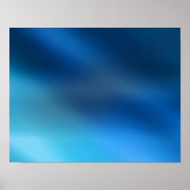 Poster Turquesa Azul Cobalto e Abstrato Brilhante Moderno (Frente)