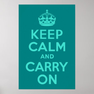 Poster Turquesa e Teto Mantêm Calma e Continuam