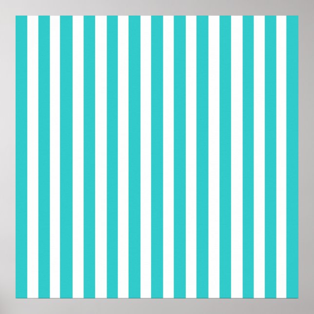 Poster Turquesa Moderna Stripes (Frente)
