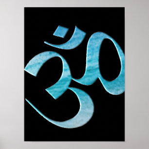 Poster Turquesa Om