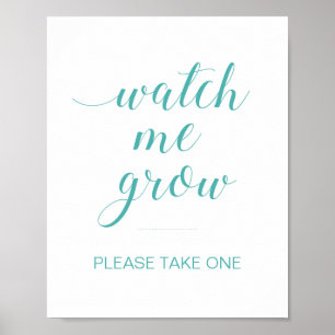 Poster Turquesa Vê-Me Cultivar Os Favores Das Plantas Ch