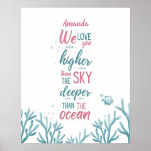 Turquesa Verde Profunda Amor Personalizável