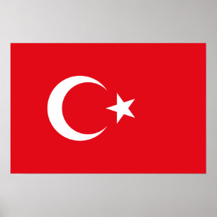 Poster Turquia - Bandeira Turca