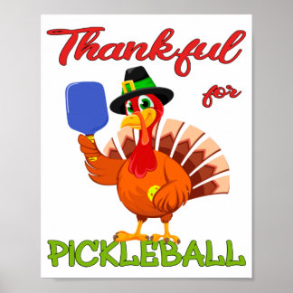 Poster Turquia de Ação de Graças - Graças ao Pickleball