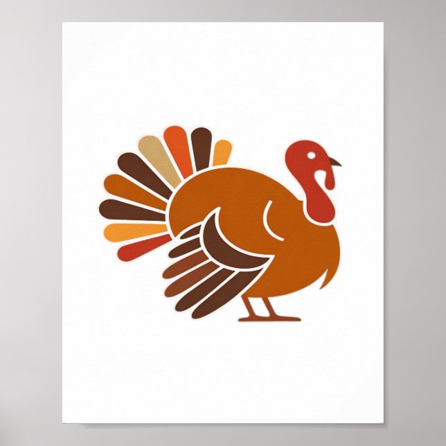 Poster Turquia - Design de Colheita de Queda (Frente)