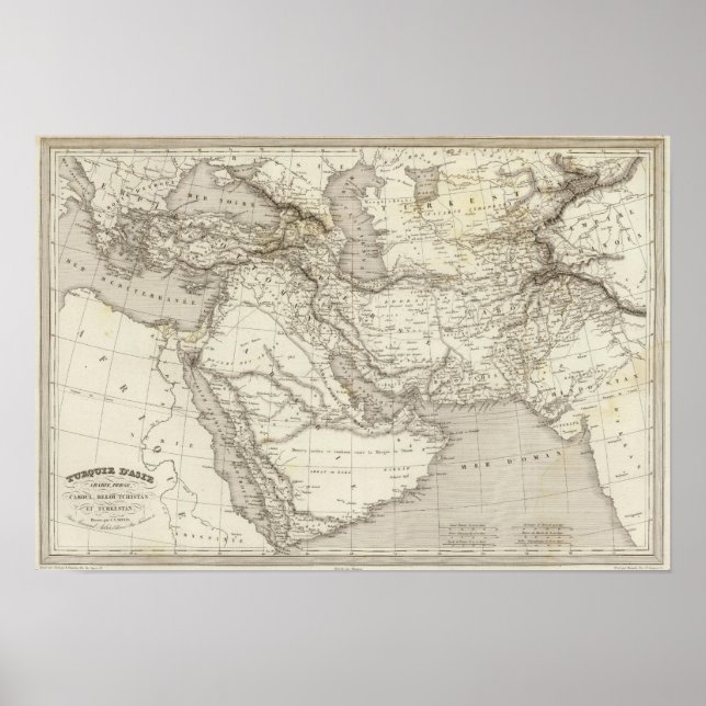 Póster Turquia e Arábia (Frente)