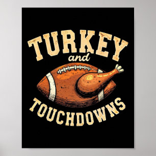 Poster Turquia e touchdowns de futebol
