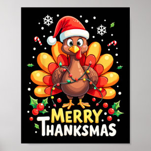 Poster Turquia Papais noeis Feliz Feliz Feliz Ação de Gra