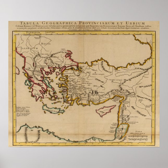 Póster Turquia, Roma, Grécia (Frente)