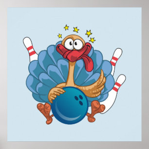 Póster Turquia selvagem de rolamento com bola e pinos