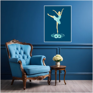 Poster Turquoise Ballerina