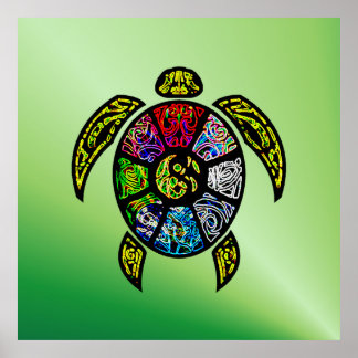 Póster Turtle Ba-Gua