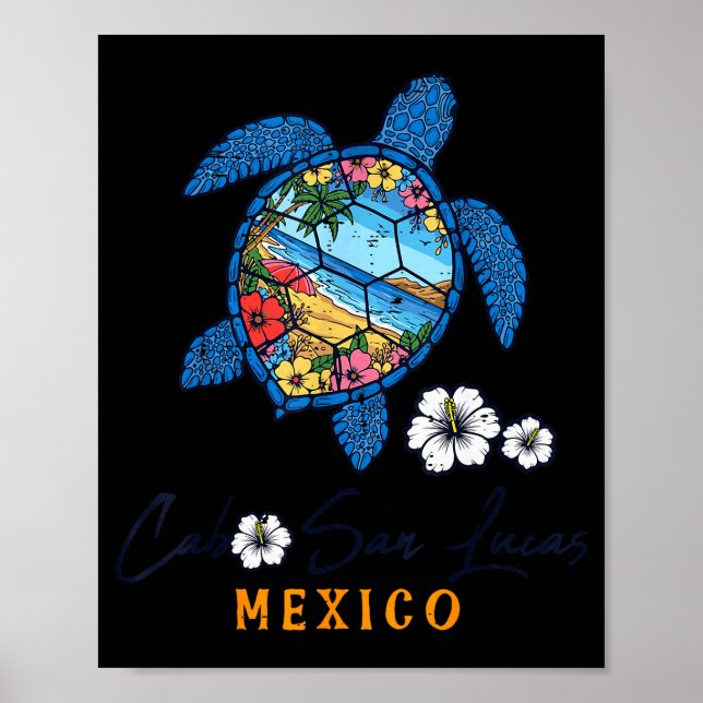 Poster Turtle Cabo San Lucas Mexico Vacation Summer Men W (Frente)