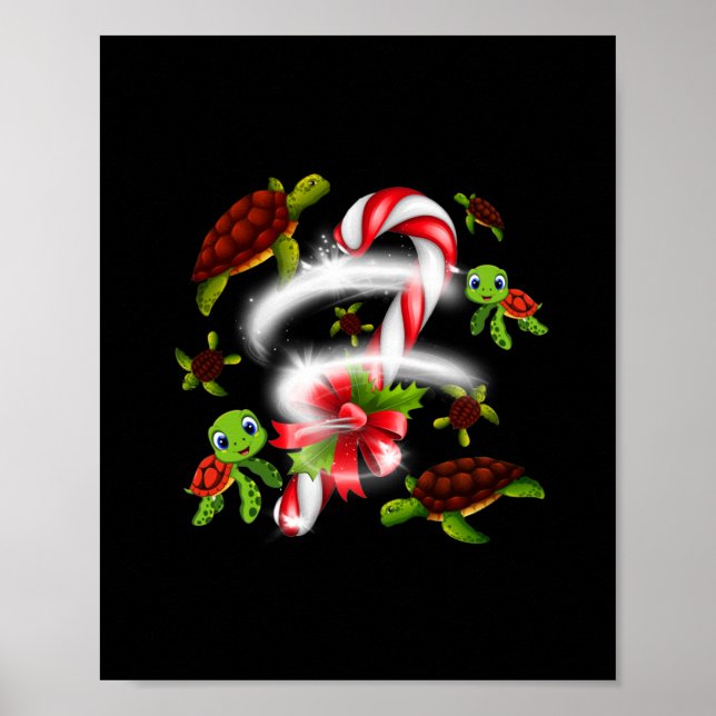 Poster Turtle Candy Sweet Christmas (Frente)