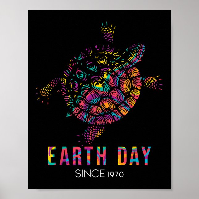 Poster Turtle Environmental Protection Earth Day Desde (Frente)