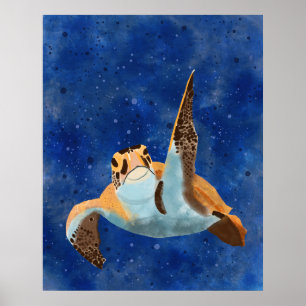 Poster Turtle Saudações