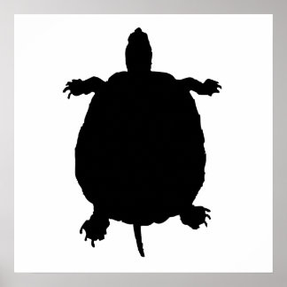 Poster Turtle Silhouette