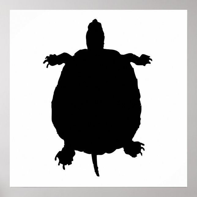 Poster Turtle Silhouette (Frente)