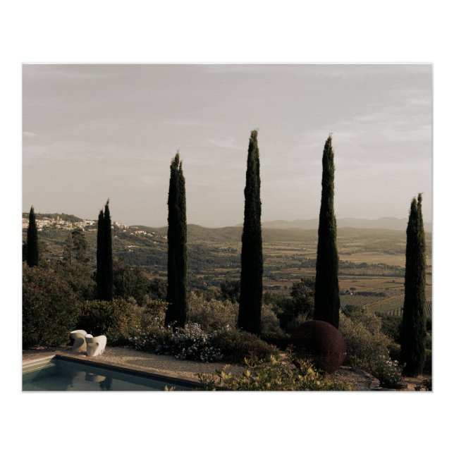 Póster Tuscan landscape hidden behind cypresses (2024) (Frente)