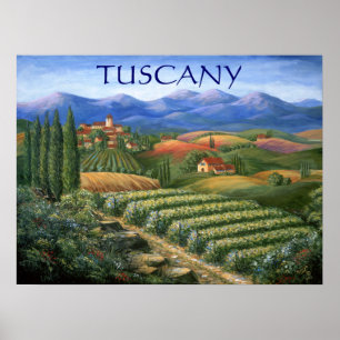Póster Tuscan Vineyard E Village