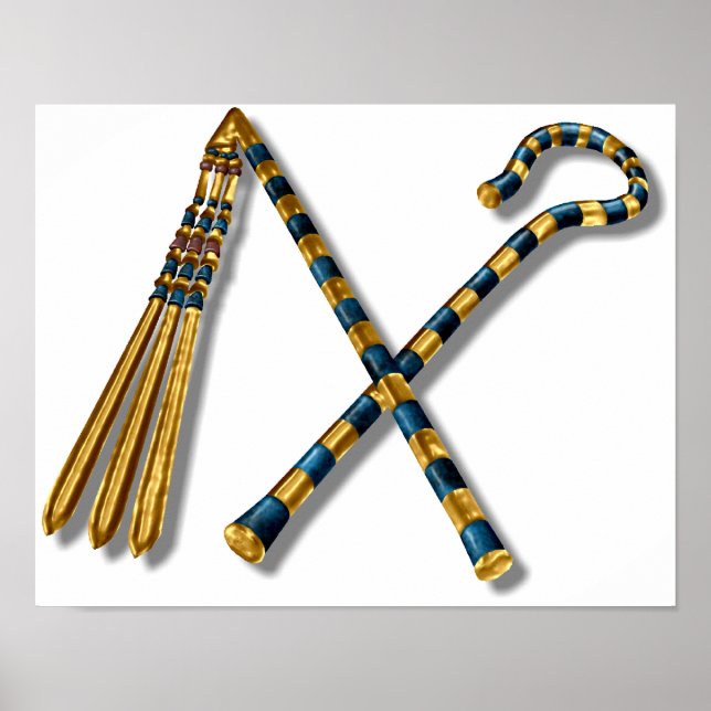 Póster Tutankhamun's Flail and Crook (Frente)