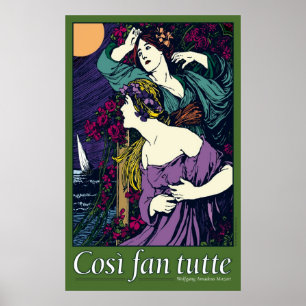 Póster Tutte do fã de Così, ópera