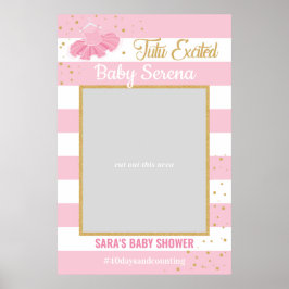 Poster Tutu Bailarina Baby Shower Adereço de Foto Quadro 
