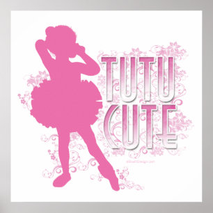 Póster Tutu bonito (rosa)