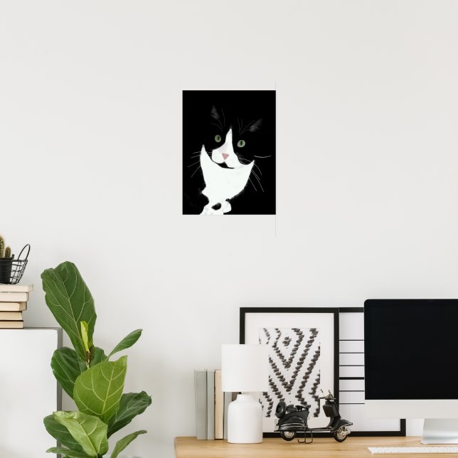 Poster Tuxedo Cat (Escritório em casa)