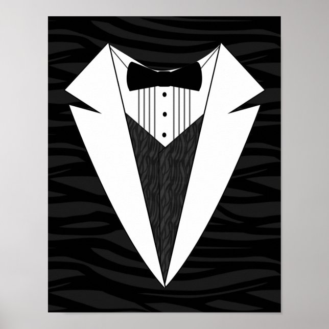 Póster Tuxedo preto/branco (Frente)