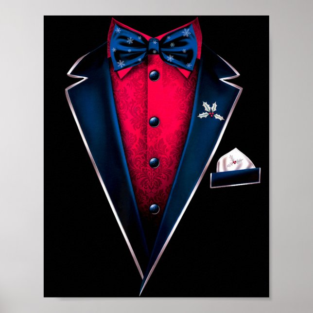 Poster Tuxedo With Bowtie For Christmas And Special Occas (Frente)
