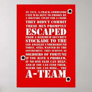 Poster TV retrô inspirado no grupo A