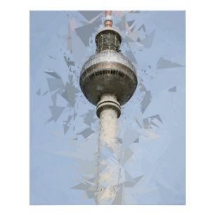 Póster TV Tower Fernsehturm Berlin, Alemanha