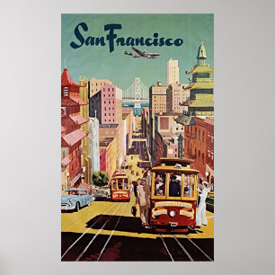 Poster TWA San Francisco - Viagens vintage