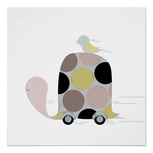 Póster Tweeter em uma Tartaruga (Frente)