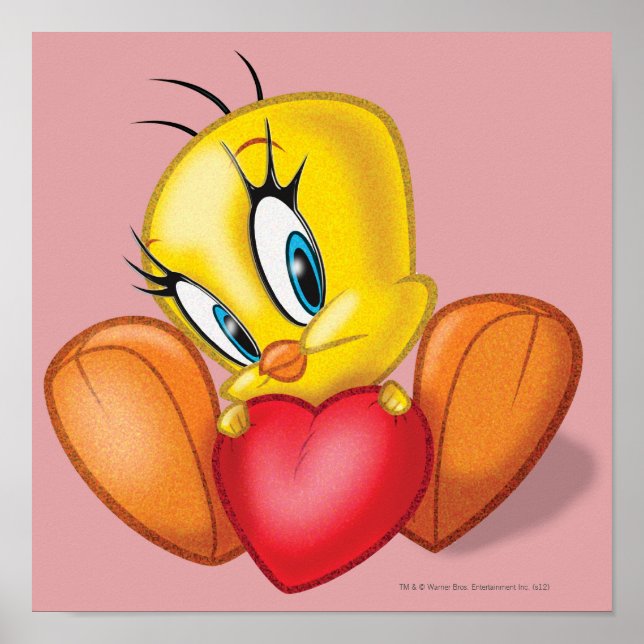 Póster Tweety Segurando o Coração (Frente)