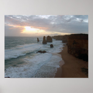 Póster Twelve Apostles at Sunset