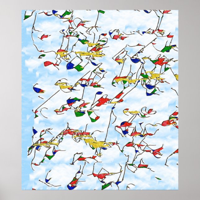 Póster Twigs em cascata (Frente)