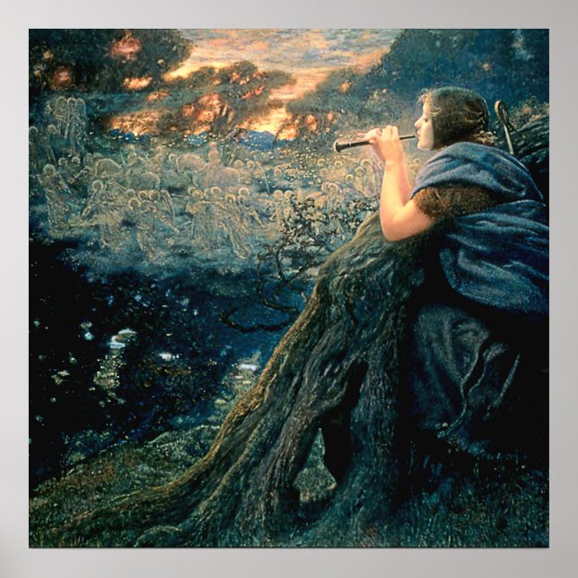 Poster "Twilight Fantasy" por Edward Robert Hughes (Frente)