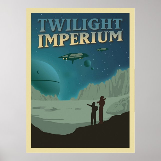 Poster Twilight Imperium Conselho Jogo Minimalista Viagem (Frente)