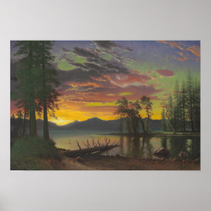 Poster Twilight, Lake Tahoe, c.1870s (oil on canvas)