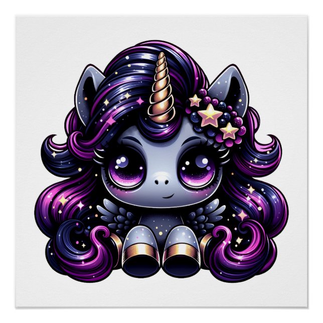 Póster Twilight pony preto unicórnio (Frente)
