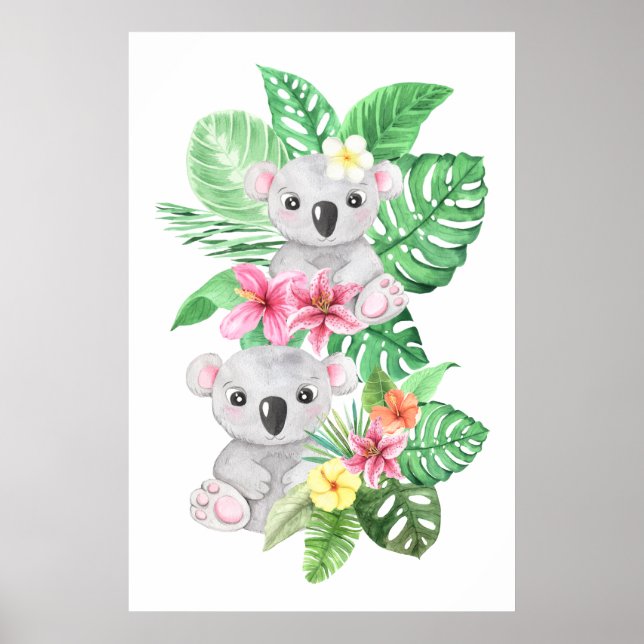 Poster Twin Baby Koalas (Frente)